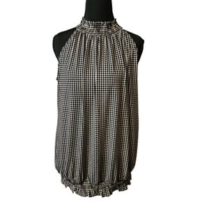 Adrianna Papell Women's Large High Neck Sleeveless Top